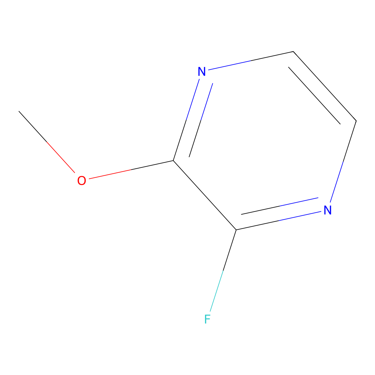 2-Fluoro-3-methoxypyrazine molecular structure, CAS 1261489-99-9