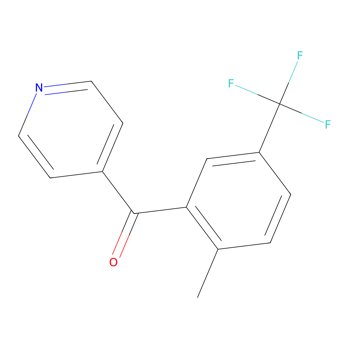 [2-Methyl-5-(trifluoromethyl)phenyl]-4-pyridinylmethanone molecular structure, CAS 1261491-07-9
