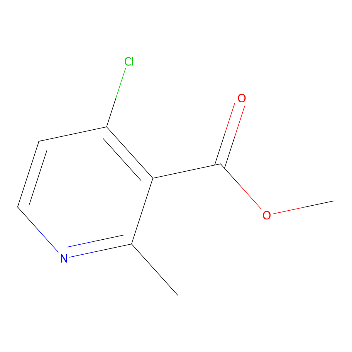 Methyl 4-chloro-2-methylpyridine-3-carboxylate molecular structure, CAS 1261491-28-4