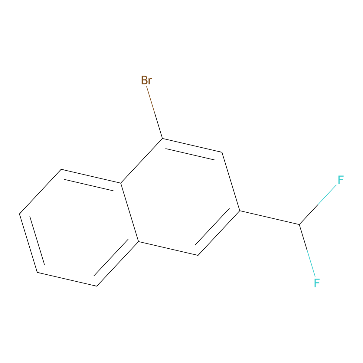 1-Bromo-3-(difluoromethyl)naphthalene molecular structure, CAS 1261491-86-4