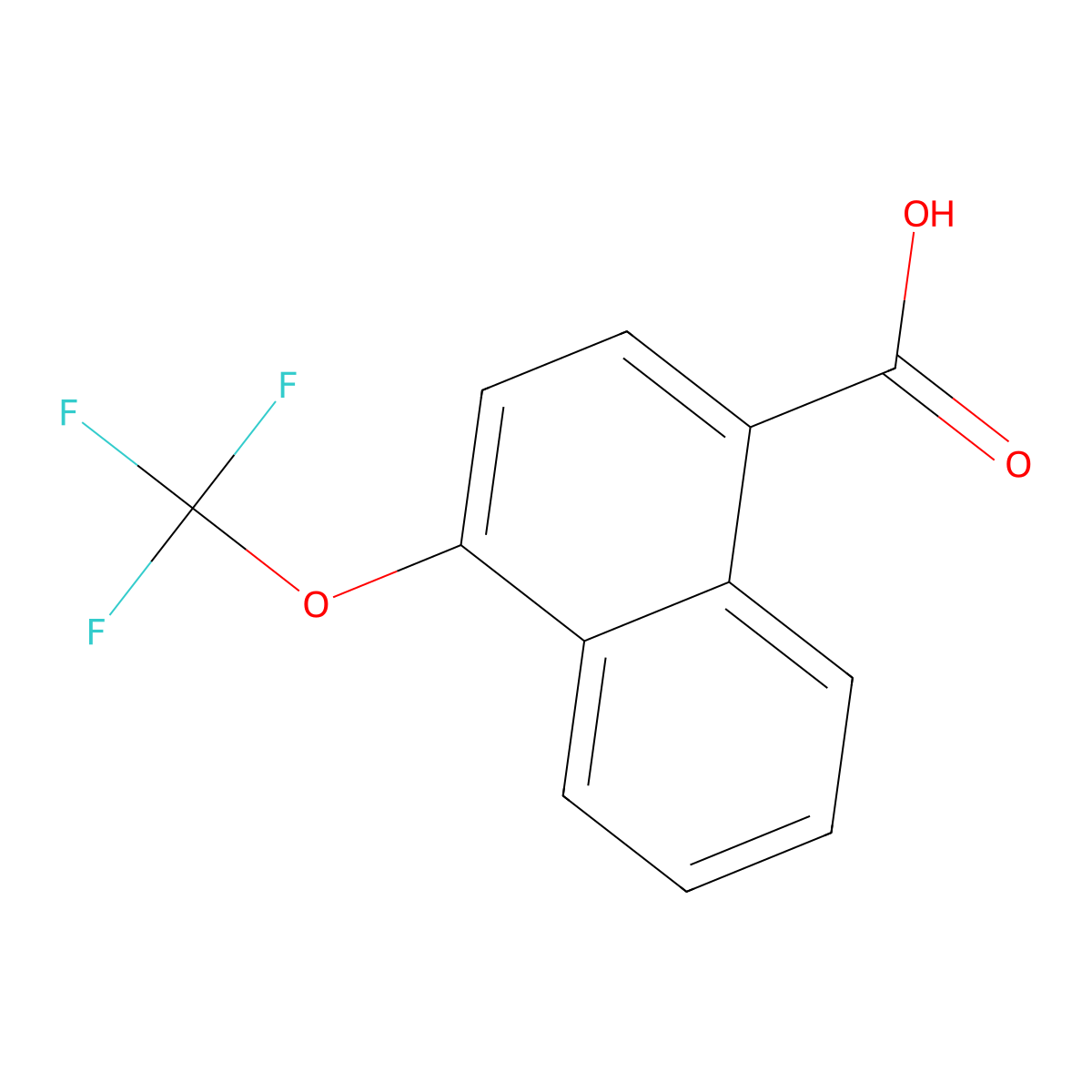 1-(Trifluoromethoxy)naphthalene-4-carboxylic acid molecular structure, CAS 1261492-95-8