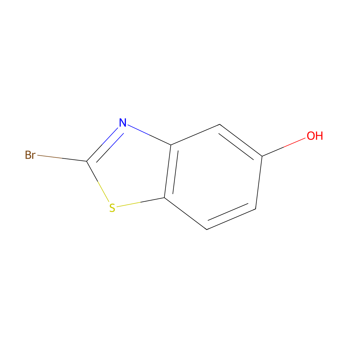 2-Bromo-5-hydroxybenzothiazole molecular structure, CAS 1261493-22-4