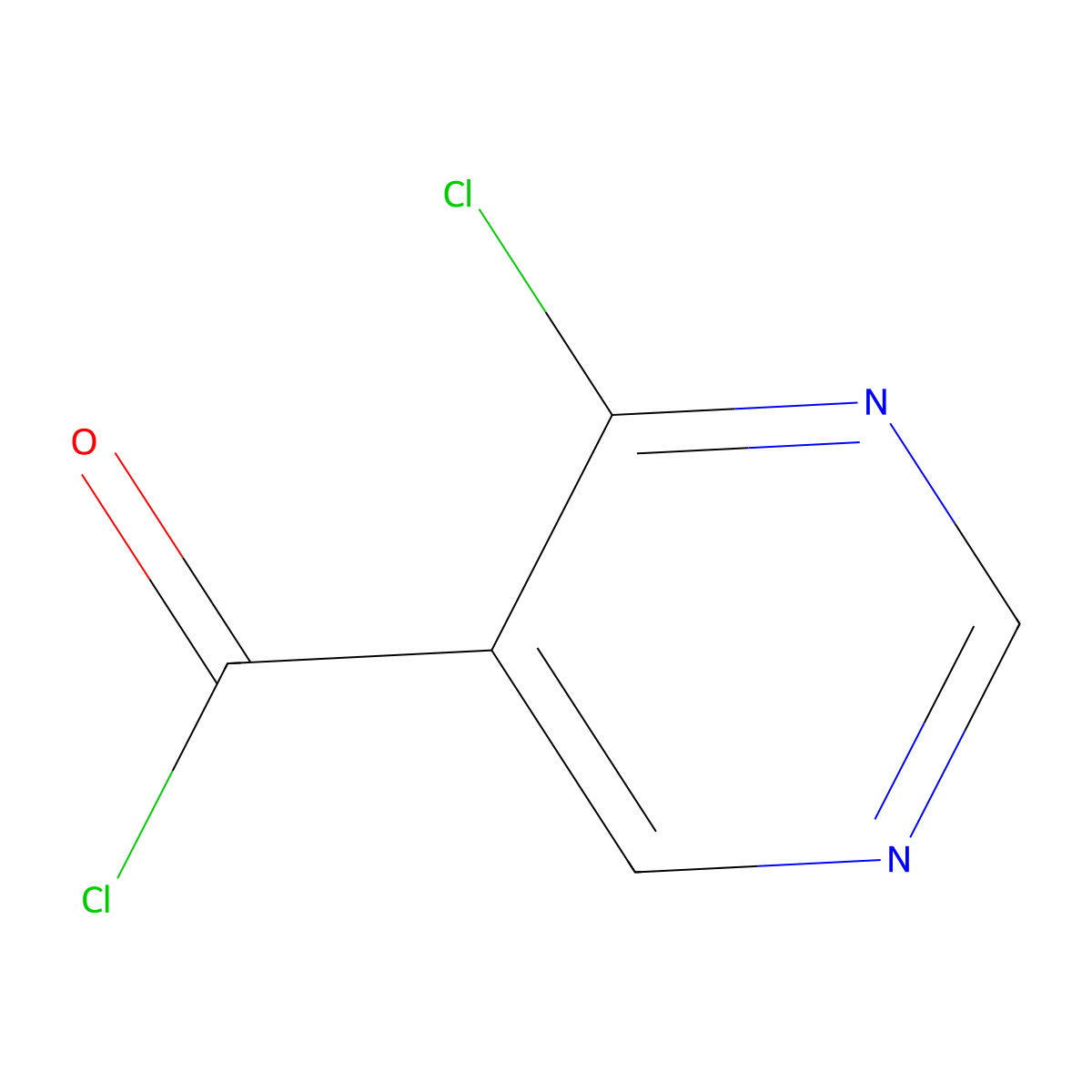 4-Chloropyrimidine-5-carbonyl chloride molecular structure, CAS 1261494-35-2