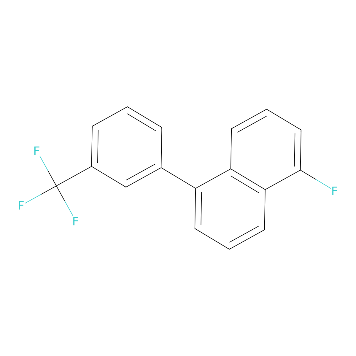 1-Fluoro-5-(3-(trifluoromethyl)phenyl)naphthalene molecular structure, CAS 1261494-42-1