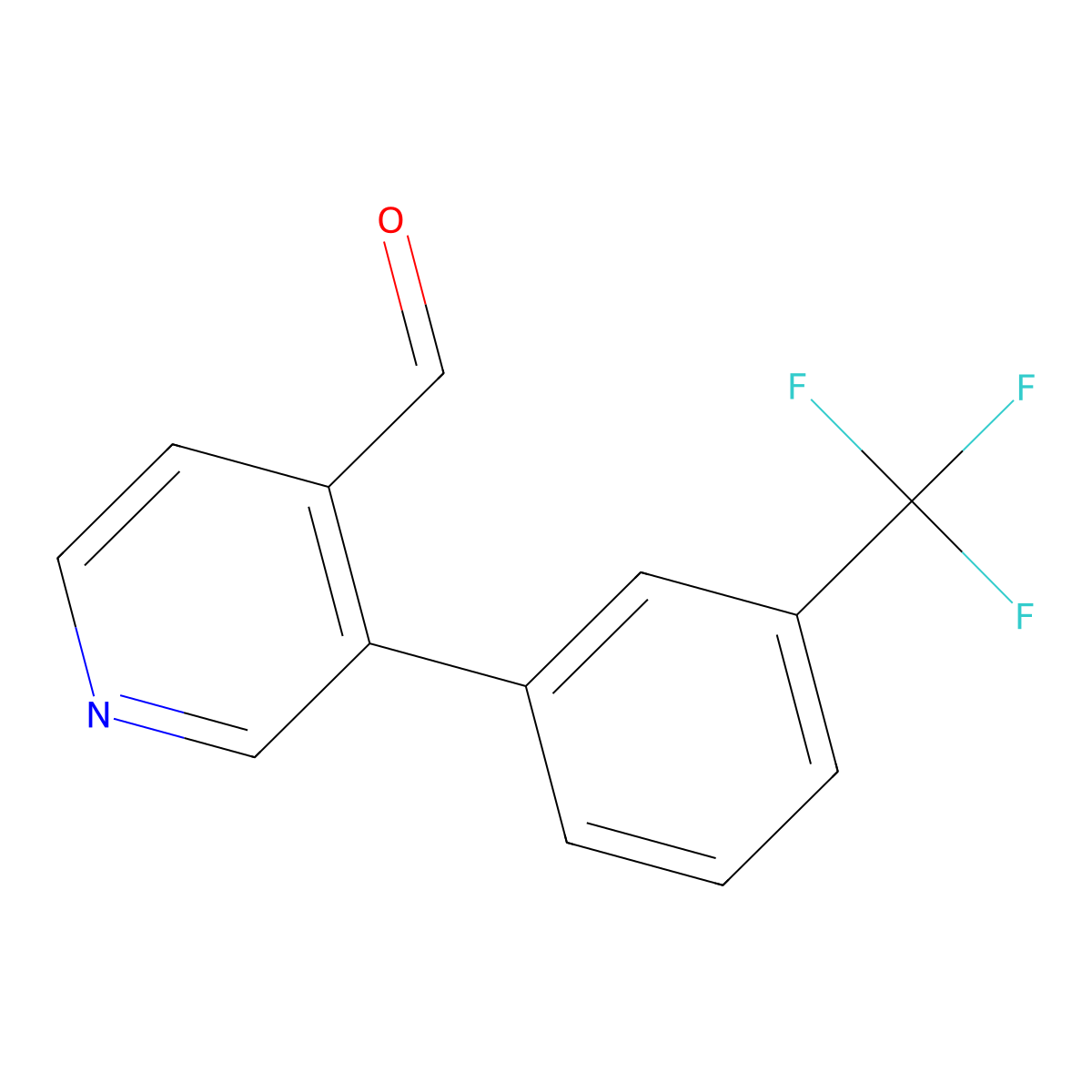 3-(3-(Trifluoromethyl)phenyl)isonicotinaldehyde molecular structure, CAS 1261494-63-6