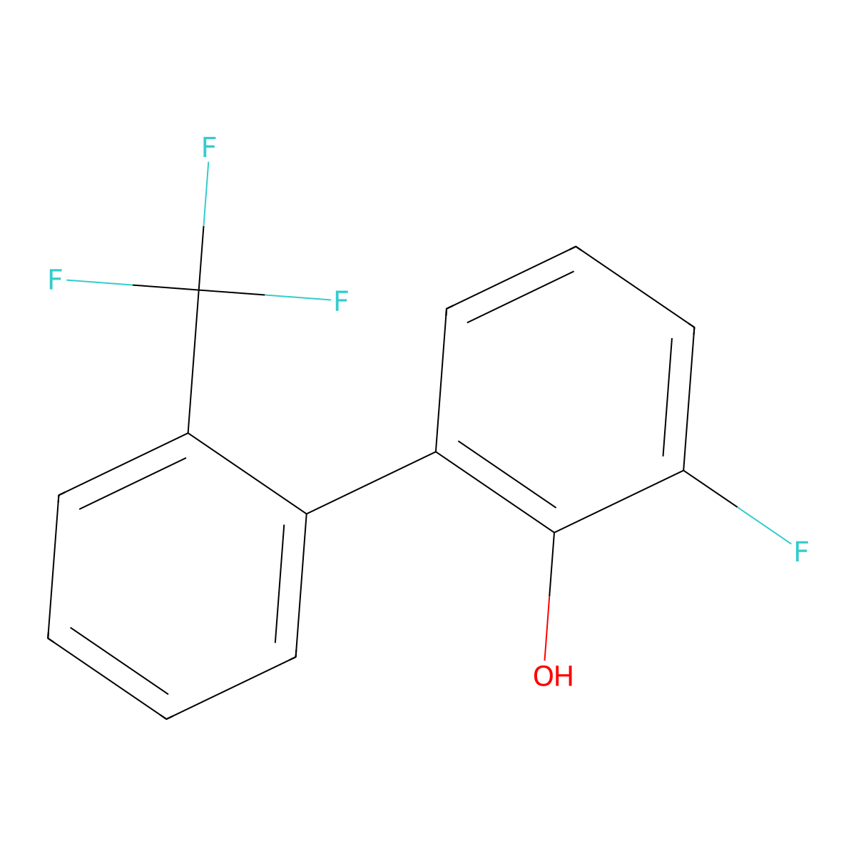 3-Fluoro-2'-(trifluoromethyl)-[1,1'-biphenyl]-2-ol molecular structure, CAS 1261495-01-5