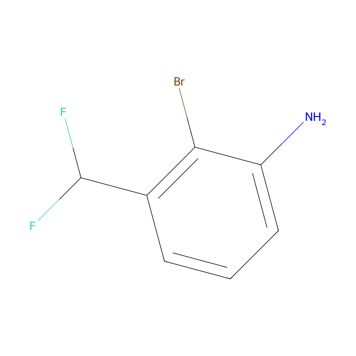 2-Bromo-3-(difluoromethyl)aniline molecular structure, CAS 1261495-66-2