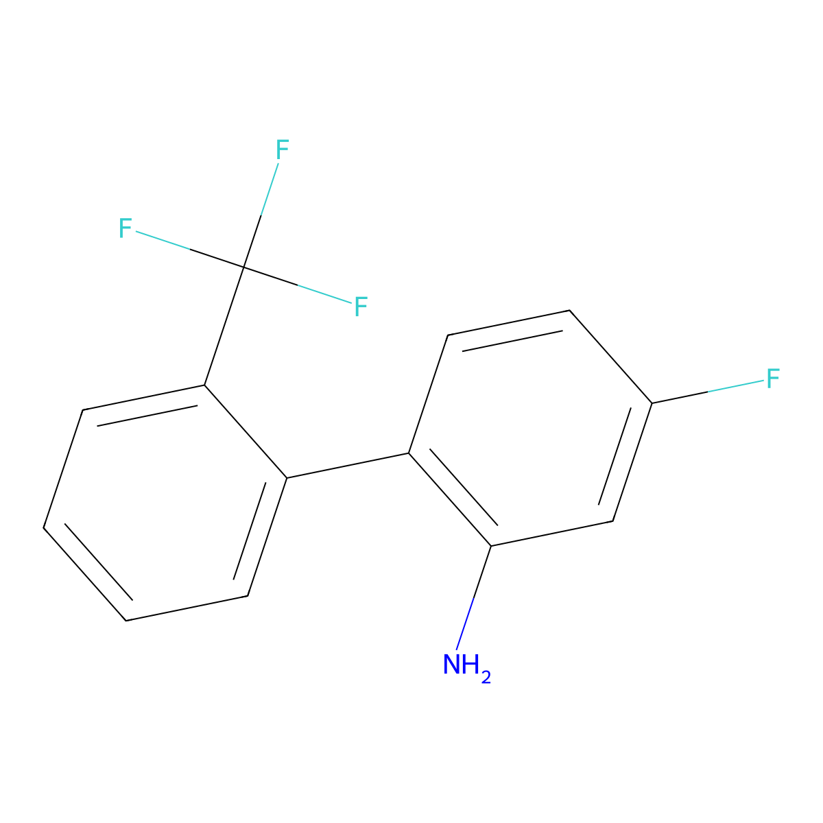 4-Fluoro-2'-(trifluoromethyl)-[1,1'-biphenyl]-2-amine molecular structure, CAS 1261496-54-1