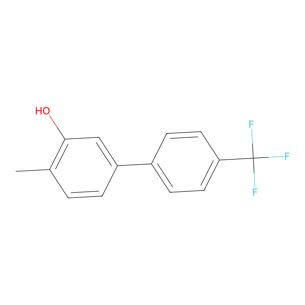 2-Methyl-5-(4-trifluoromethylphenyl)phenol molecular structure, CAS 1261496-90-5