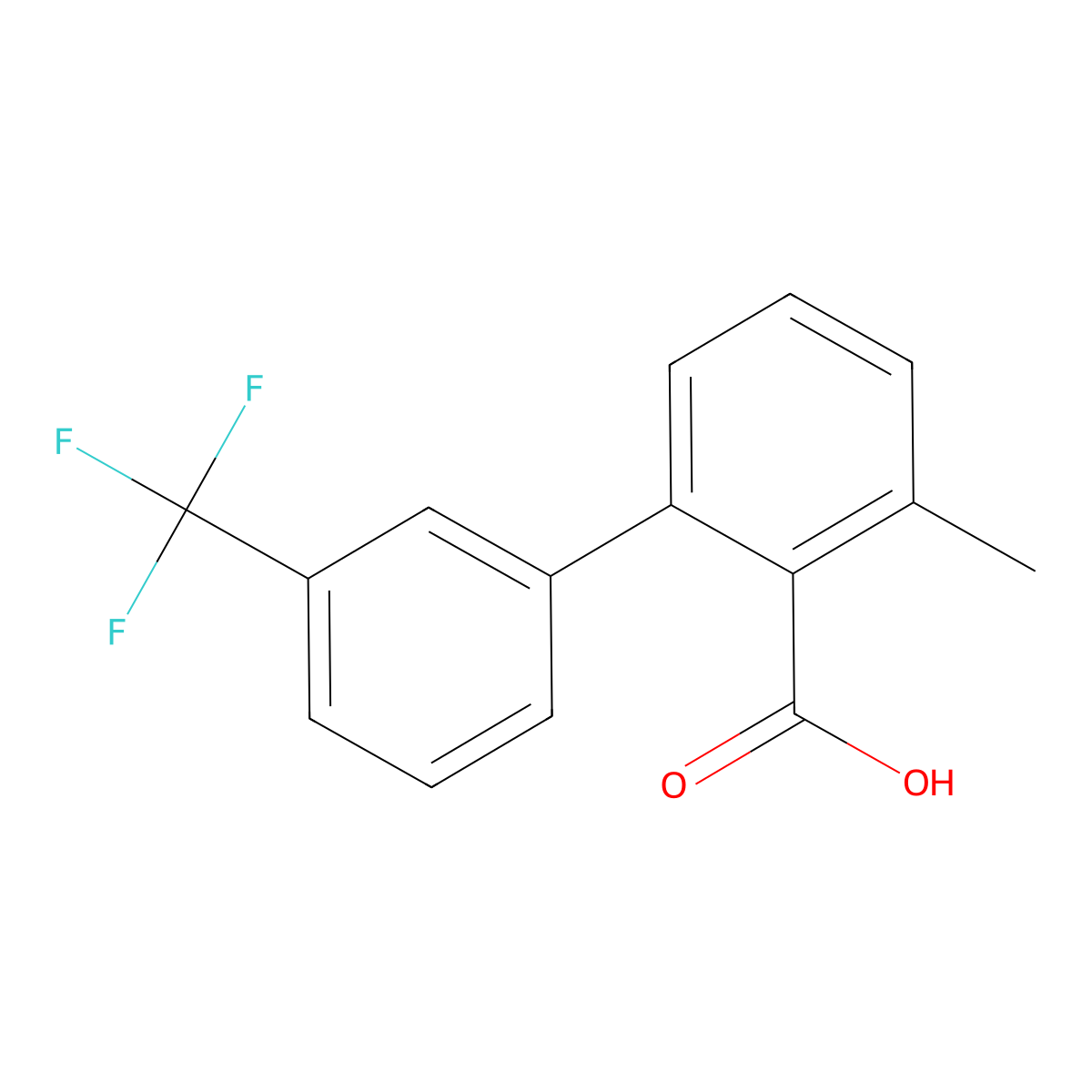 6-Methyl-2-(3-trifluoromethylphenyl)benzoic acid molecular structure, CAS 1261497-15-7
