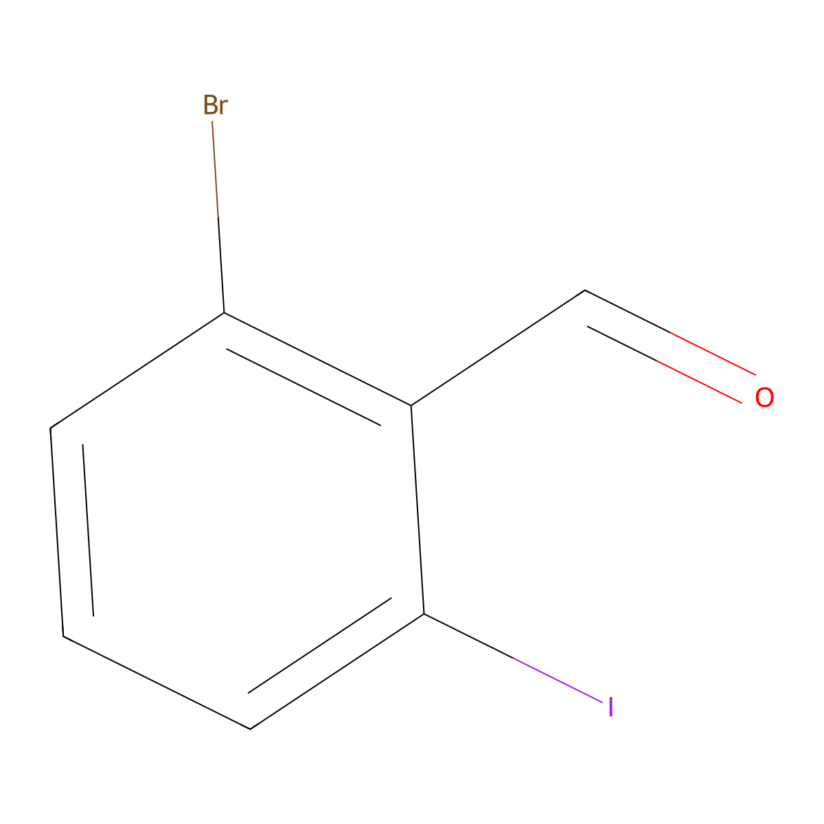2-Bromo-6-iodobenzaldehyde molecular structure, CAS 1261497-91-9