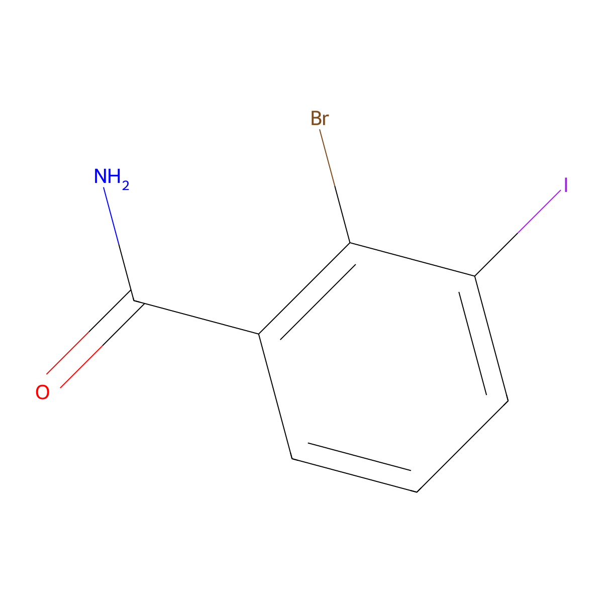 2-Bromo-3-iodobenzamide molecular structure, CAS 1261497-94-2