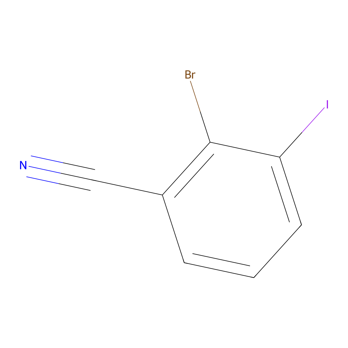 2-Bromo-3-iodobenzonitrile molecular structure, CAS 1261498-04-7
