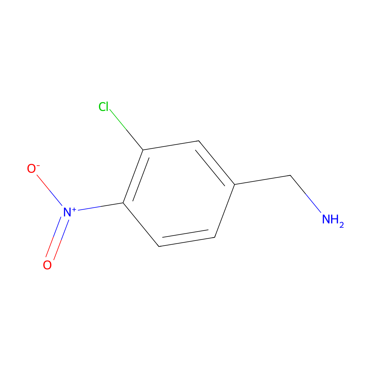 (3-Chloro-4-nitrophenyl)methanamine molecular structure, CAS 1261498-17-2