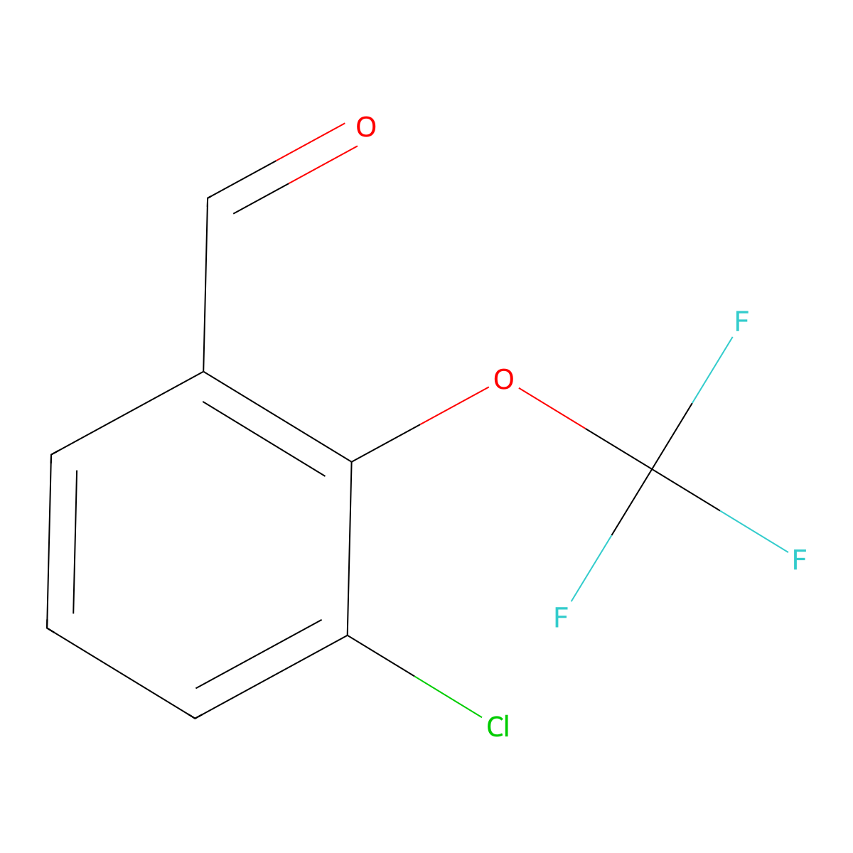 3-Chloro-2-(trifluoromethoxy)benzaldehyde molecular structure, CAS 1261498-32-1