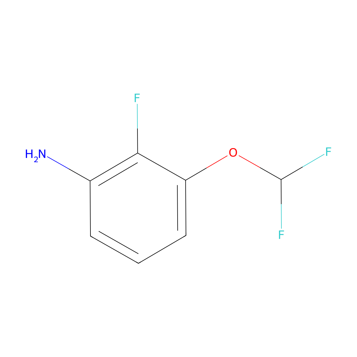 3-(Difluoromethoxy)-2-fluoroaniline molecular structure, CAS 1261498-41-2