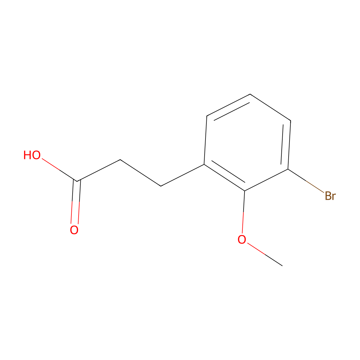 3-(3-Bromo-2-methoxyphenyl)propanoic acid molecular structure, CAS 1261498-57-0