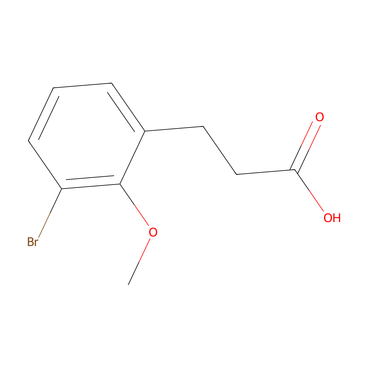 3-(3-Bromo-2-methoxyphenyl)propanoic acid molecular structure, CAS 1261498-57-0