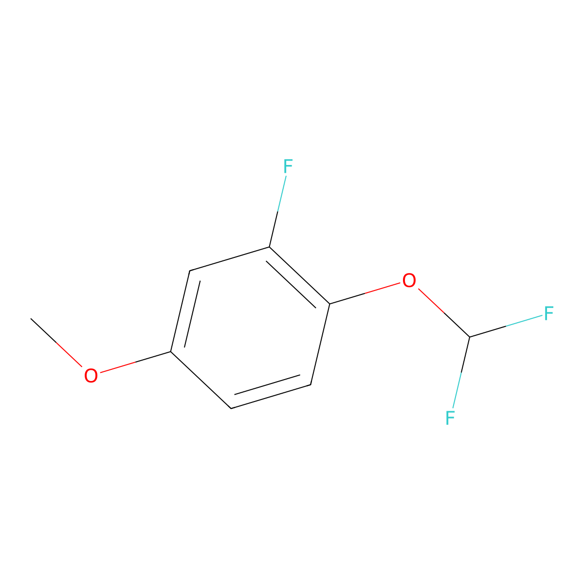 4-(Difluoromethoxy)-3-fluoroanisole molecular structure, CAS 1261499-36-8