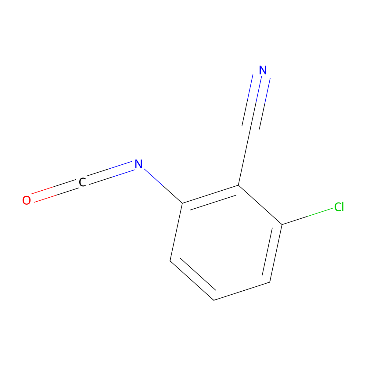 2-Chloro-6-isocyanatobenzonitrile molecular structure, CAS 1261499-51-7