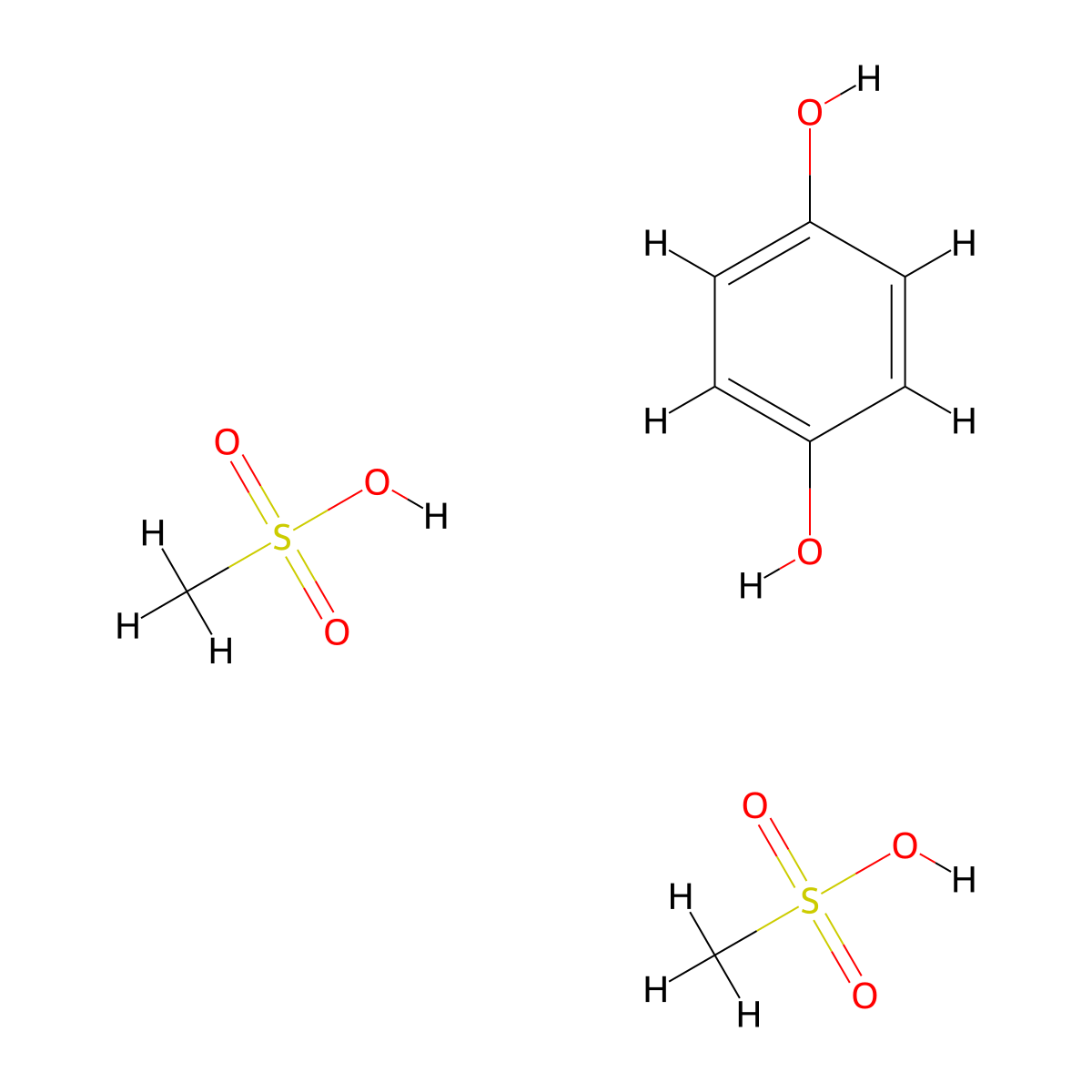 1,4-Benzenediol, dimethanesulfonate molecular structure, CAS 126150-65-0