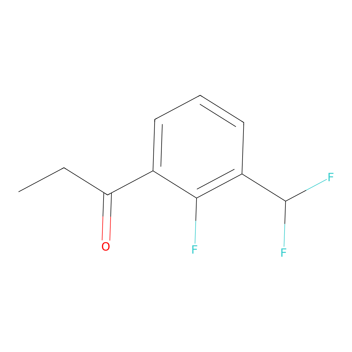 1-[3-(Difluoromethyl)-2-fluorophenyl]-1-propanone molecular structure, CAS 1261500-06-4