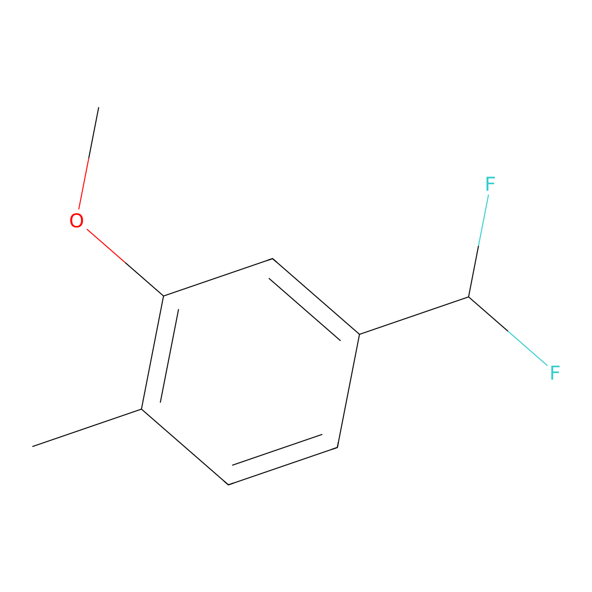4-(Difluoromethyl)-2-methoxy-1-methylbenzene molecular structure, CAS 1261500-13-3