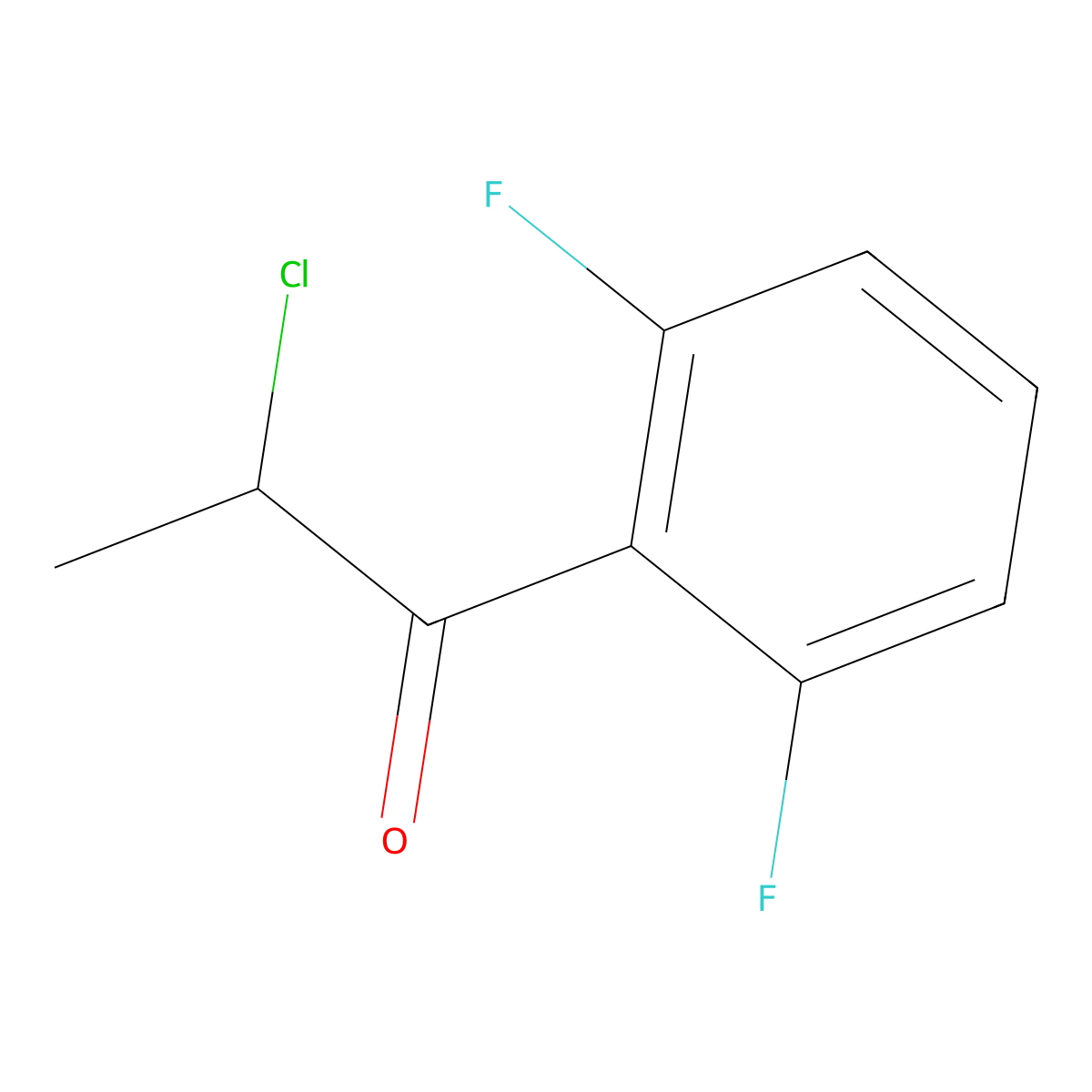2-Chloro-1-(2,6-difluorophenyl)-1-propanone molecular structure, CAS 1261500-26-8