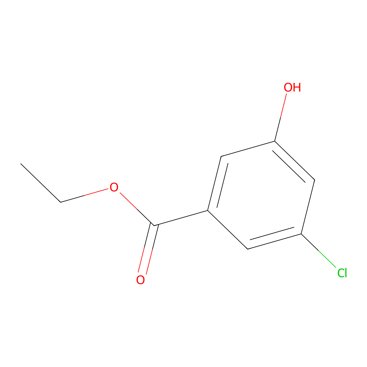 Ethyl 3-chloro-5-hydroxybenzoate molecular structure, CAS 1261500-35-9