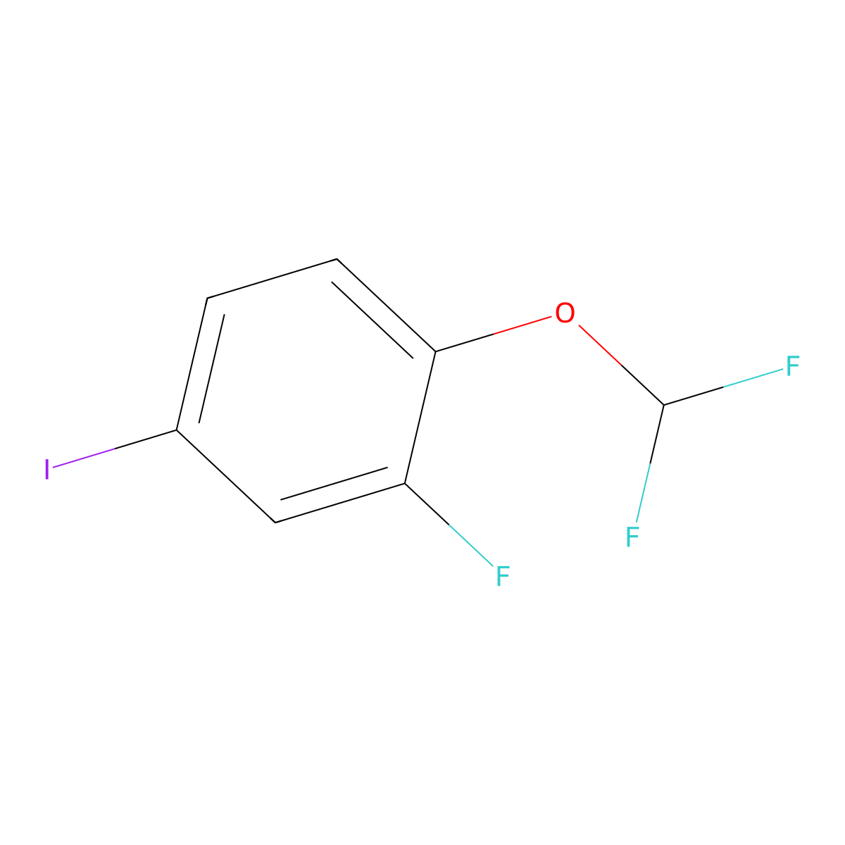 1-(Difluoromethoxy)-2-fluoro-4-iodobenzene molecular structure, CAS 1261500-62-2