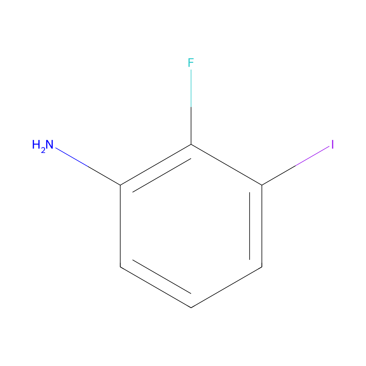 2-Fluoro-3-iodoaniline molecular structure, CAS 1261500-65-5