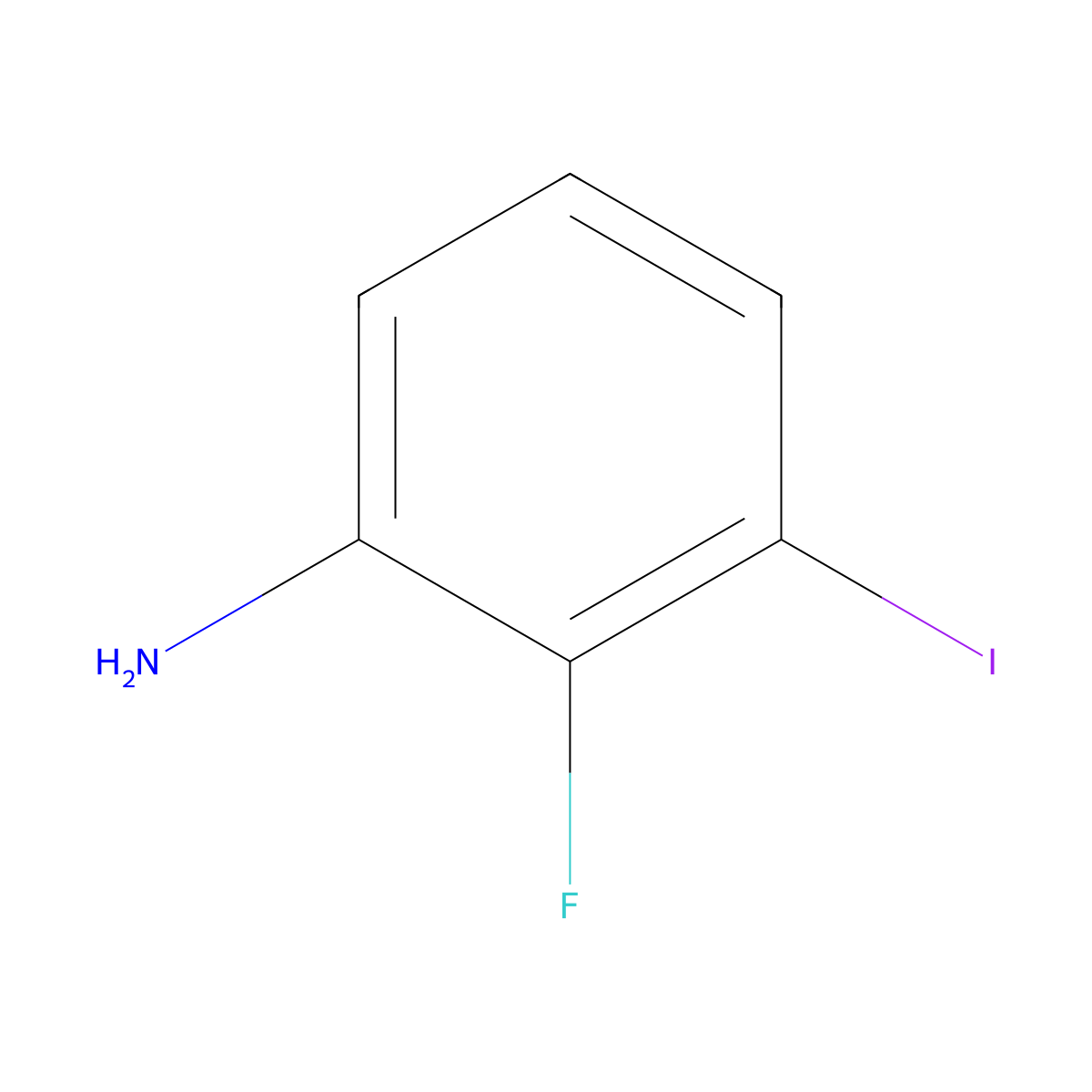 2-Fluoro-3-iodoaniline molecular structure, CAS 1261500-65-5