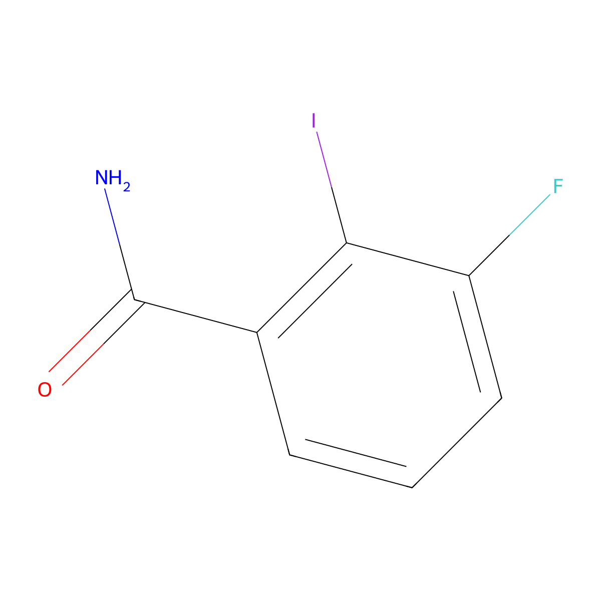 3-Fluoro-2-iodobenzamide molecular structure, CAS 1261500-66-6