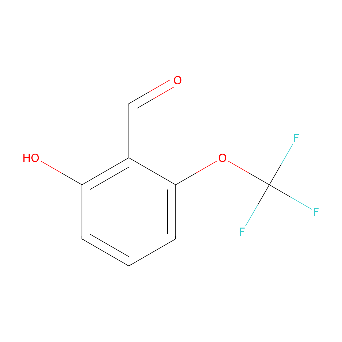 2-Hydroxy-6-(trifluoromethoxy)benzaldehyde molecular structure, CAS 1261500-70-2