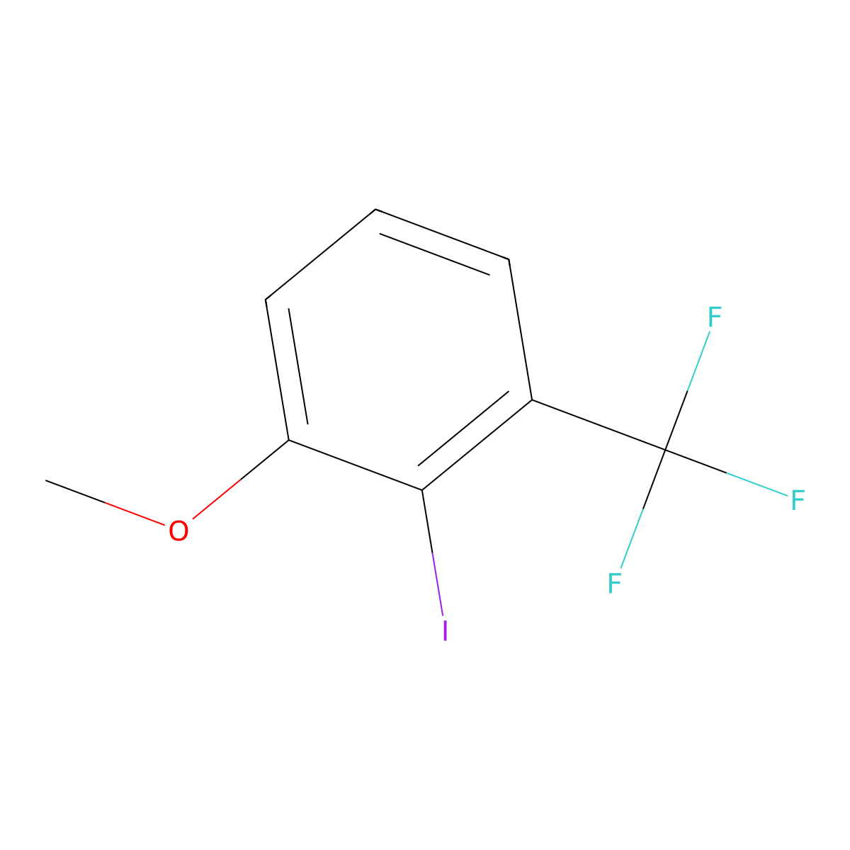 2-Iodo-1-methoxy-3-(trifluoromethyl)benzene molecular structure, CAS 1261501-08-9
