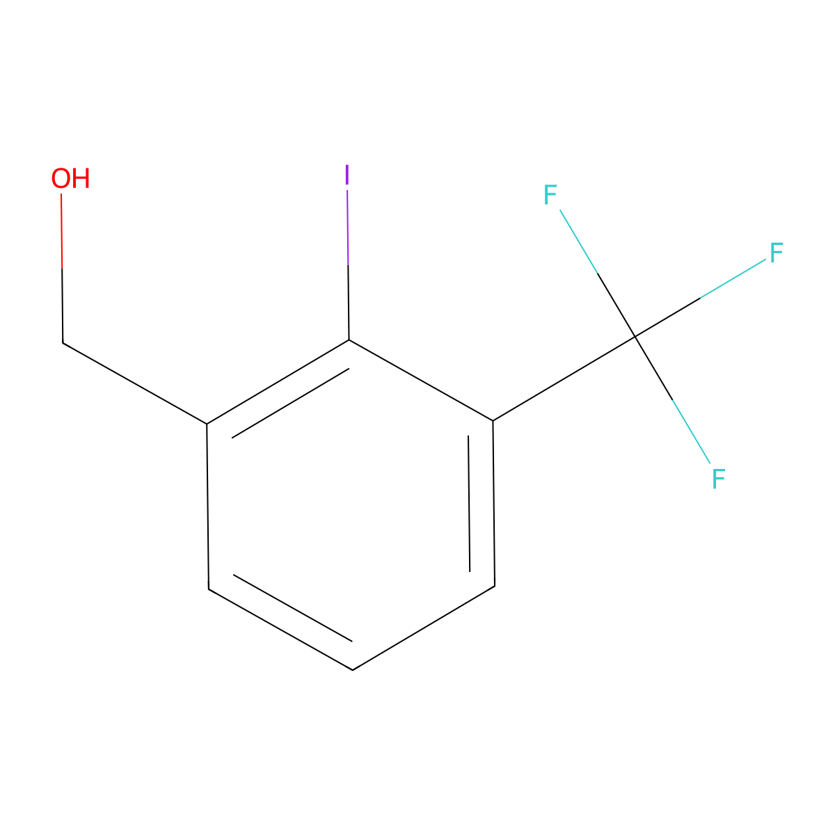 2-Iodo-3-(trifluoromethyl)benzyl alcohol molecular structure, CAS 1261501-14-7