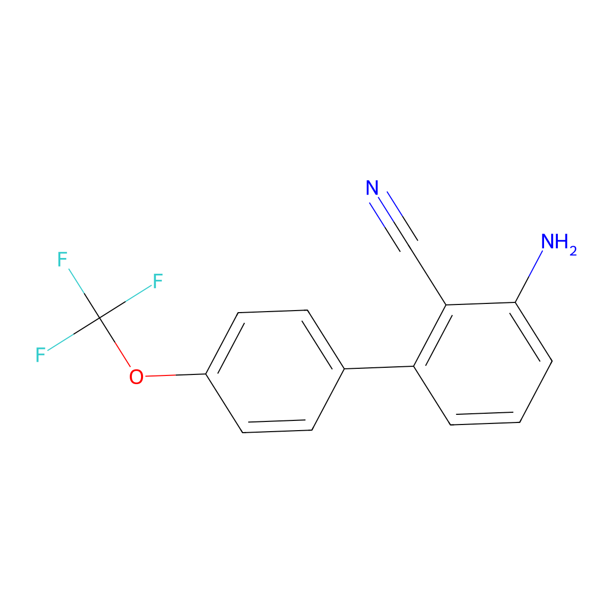3-Amino-4'-(trifluoromethoxy)-[1,1'-biphenyl]-2-carbonitrile molecular structure, CAS 1261501-33-0