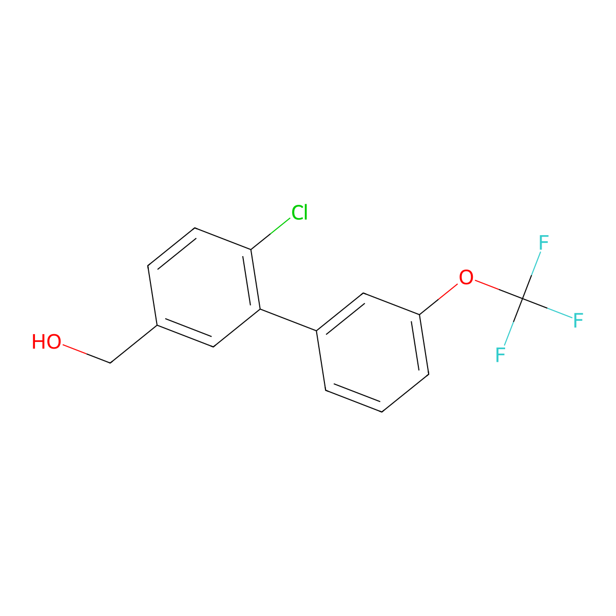 6-Chloro-3'-(trifluoromethoxy)biphenyl-3-methanol molecular structure, CAS 1261501-45-4