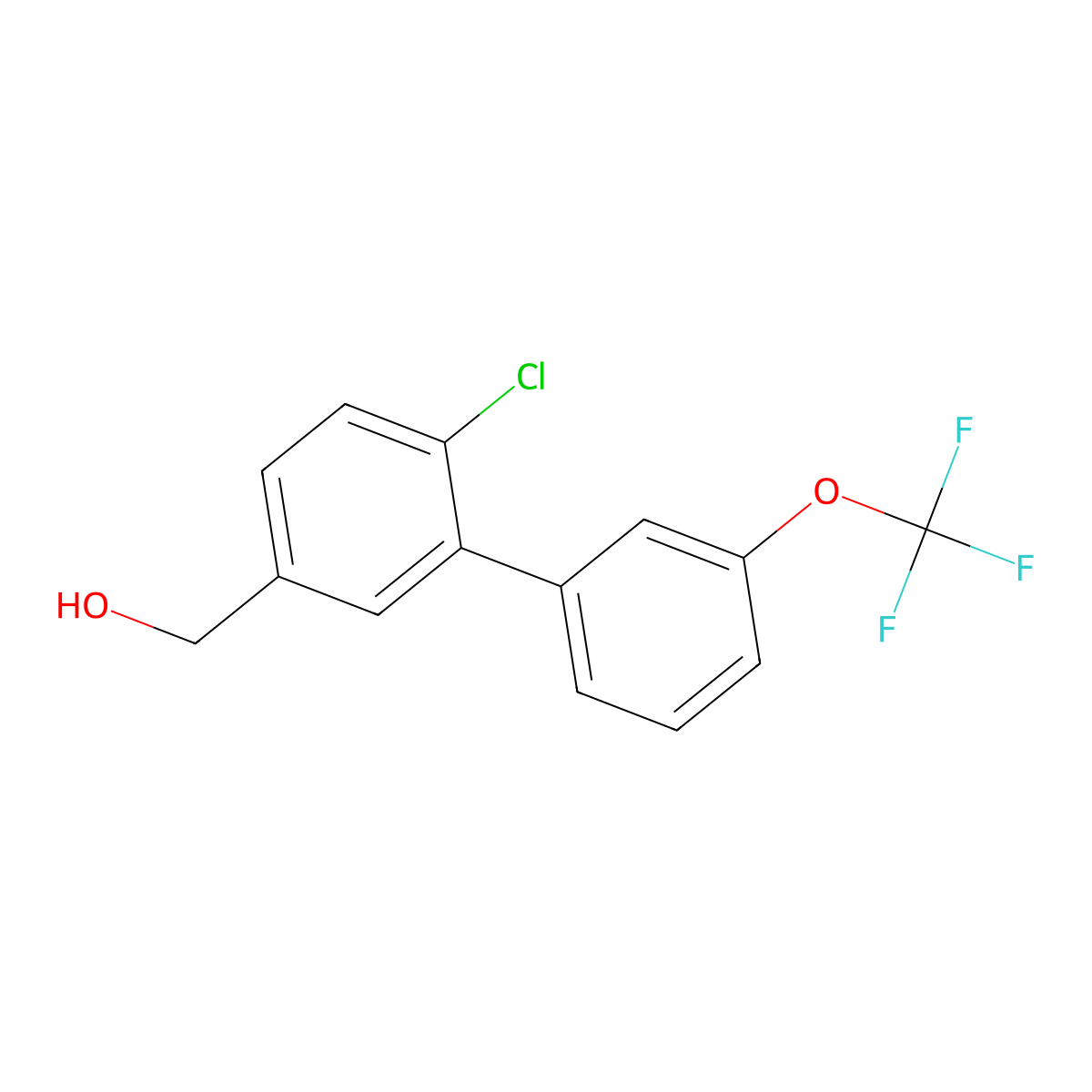 6-Chloro-3'-(trifluoromethoxy)biphenyl-3-methanol molecular structure, CAS 1261501-45-4