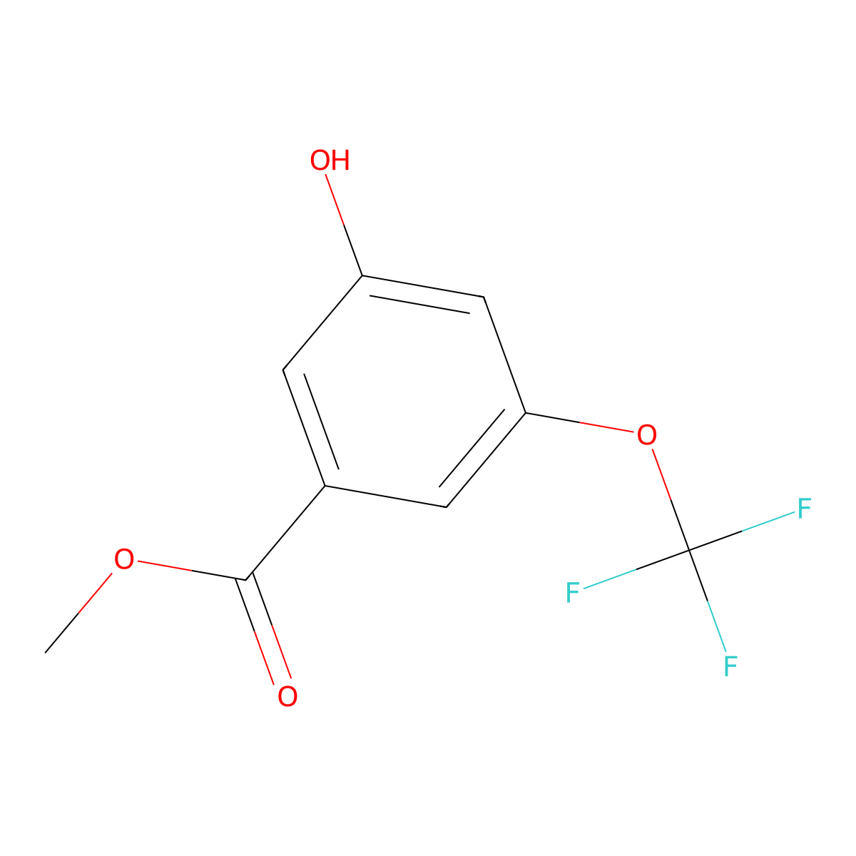 Methyl 3-hydroxy-5-(trifluoromethoxy)benzoate molecular structure, CAS 1261504-64-6