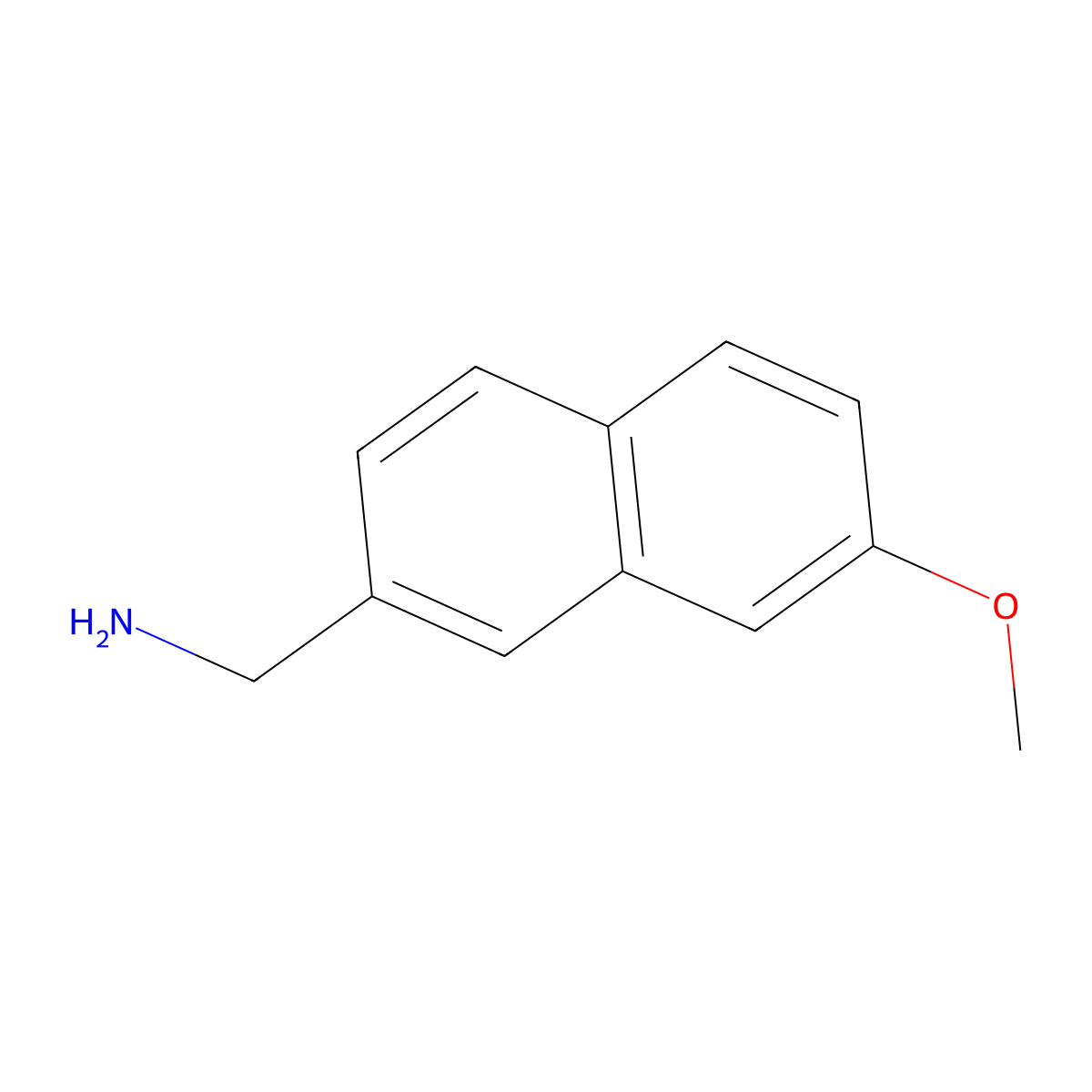 (7-Methoxynaphthalen-2-yl)methanamine molecular structure, CAS 1261505-43-4