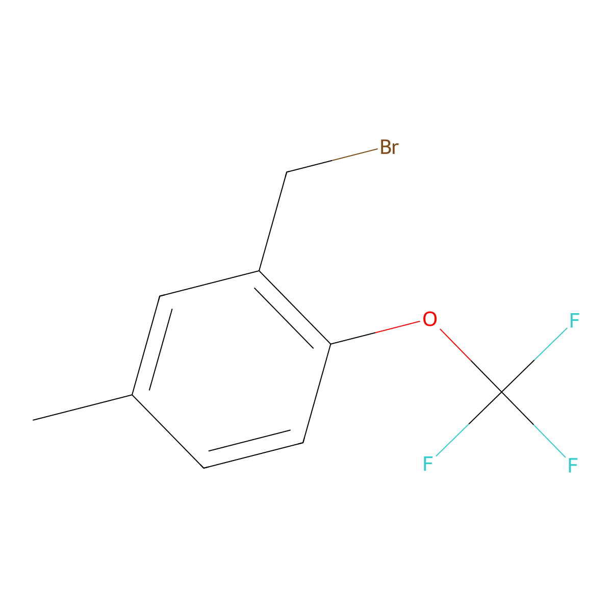 2-(Bromomethyl)-4-methyl-1-(trifluoromethoxy)benzene molecular structure, CAS 1261507-99-6