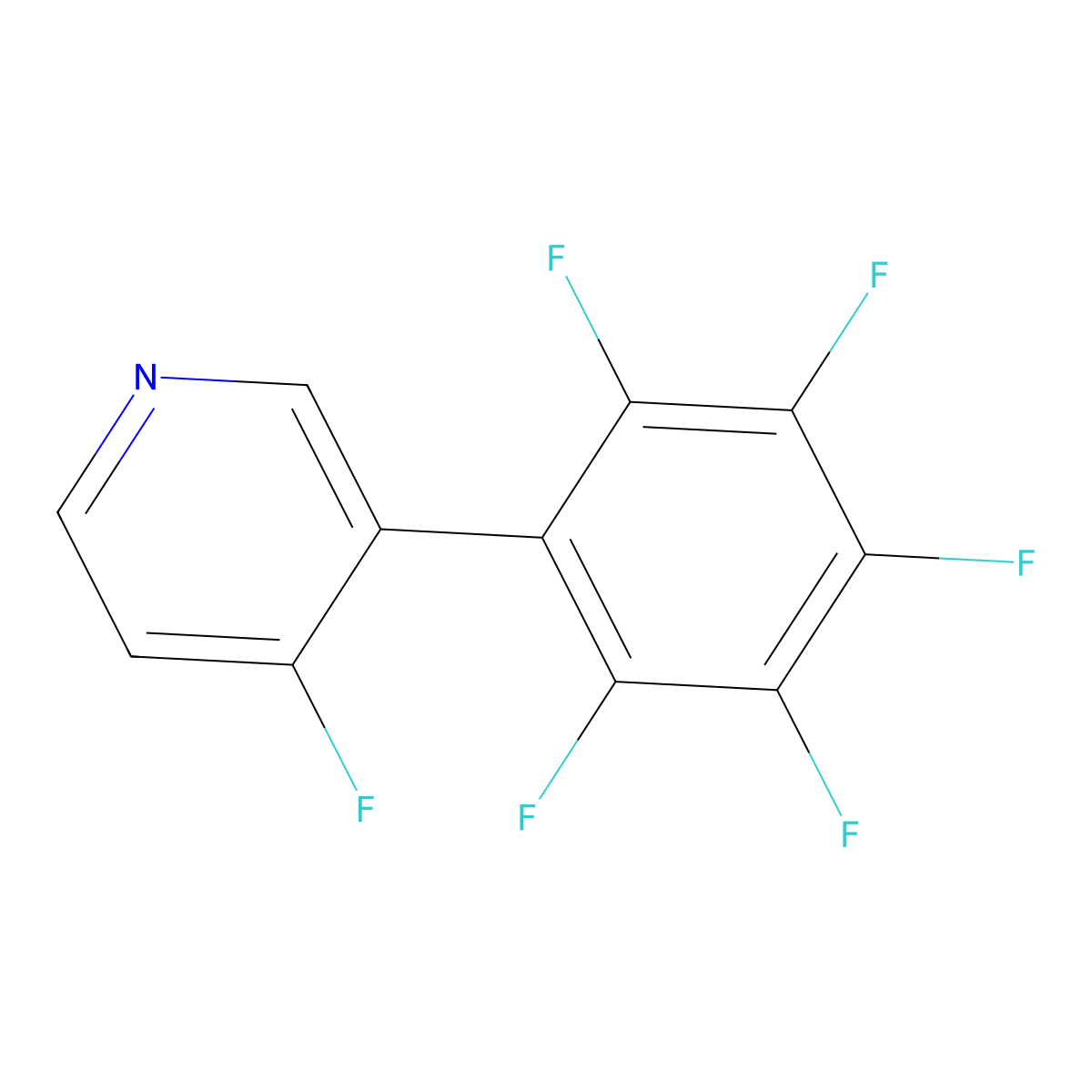 4-Fluoro-3-(pentafluorophenyl)pyridine molecular structure, CAS 1261512-84-8