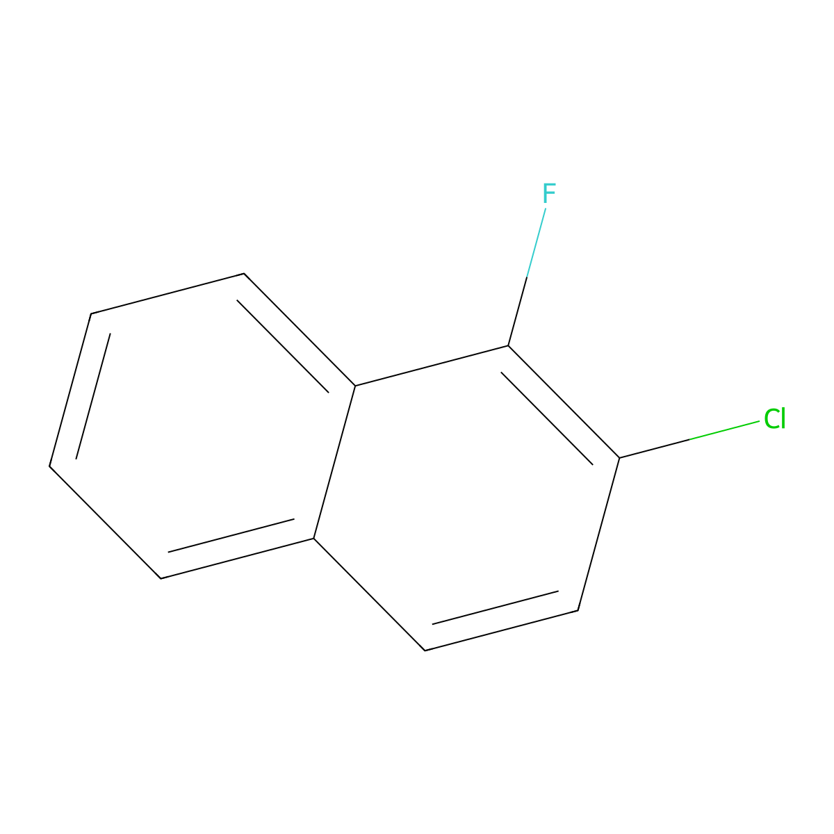 2-Chloro-1-fluoronaphthalene molecular structure, CAS 1261514-02-6
