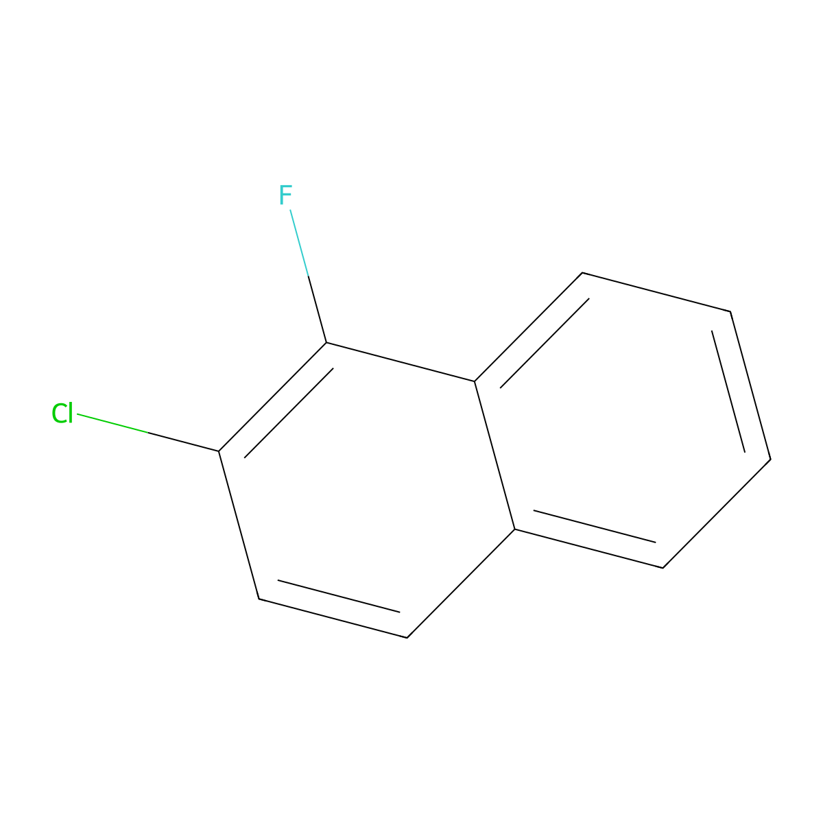 2-Chloro-1-fluoronaphthalene molecular structure, CAS 1261514-02-6