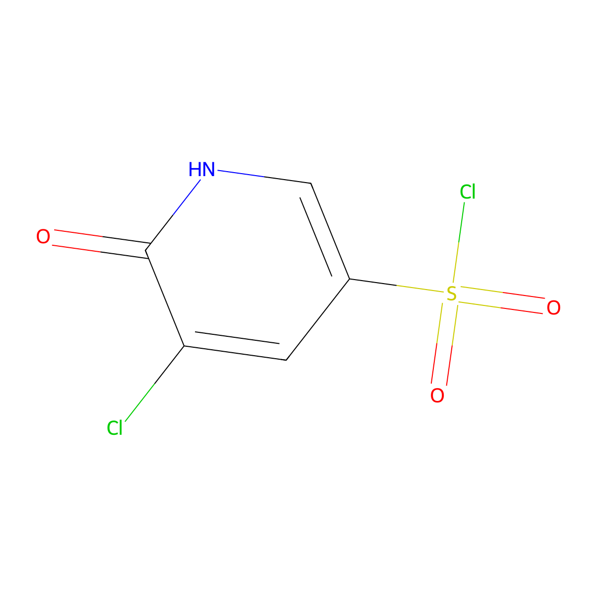 5-Chloro-6-hydroxypyridine-3-sulfonyl chloride molecular structure, CAS 1261514-97-9