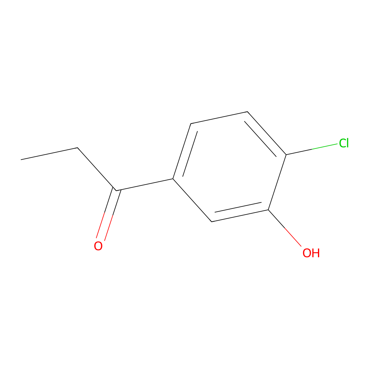 4'-Chloro-3'-hydroxypropiophenone molecular structure, CAS 1261516-01-1