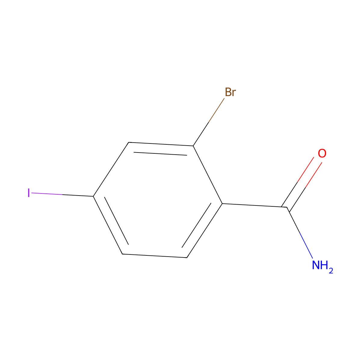 2-Bromo-4-iodobenzamide molecular structure, CAS 1261516-26-0