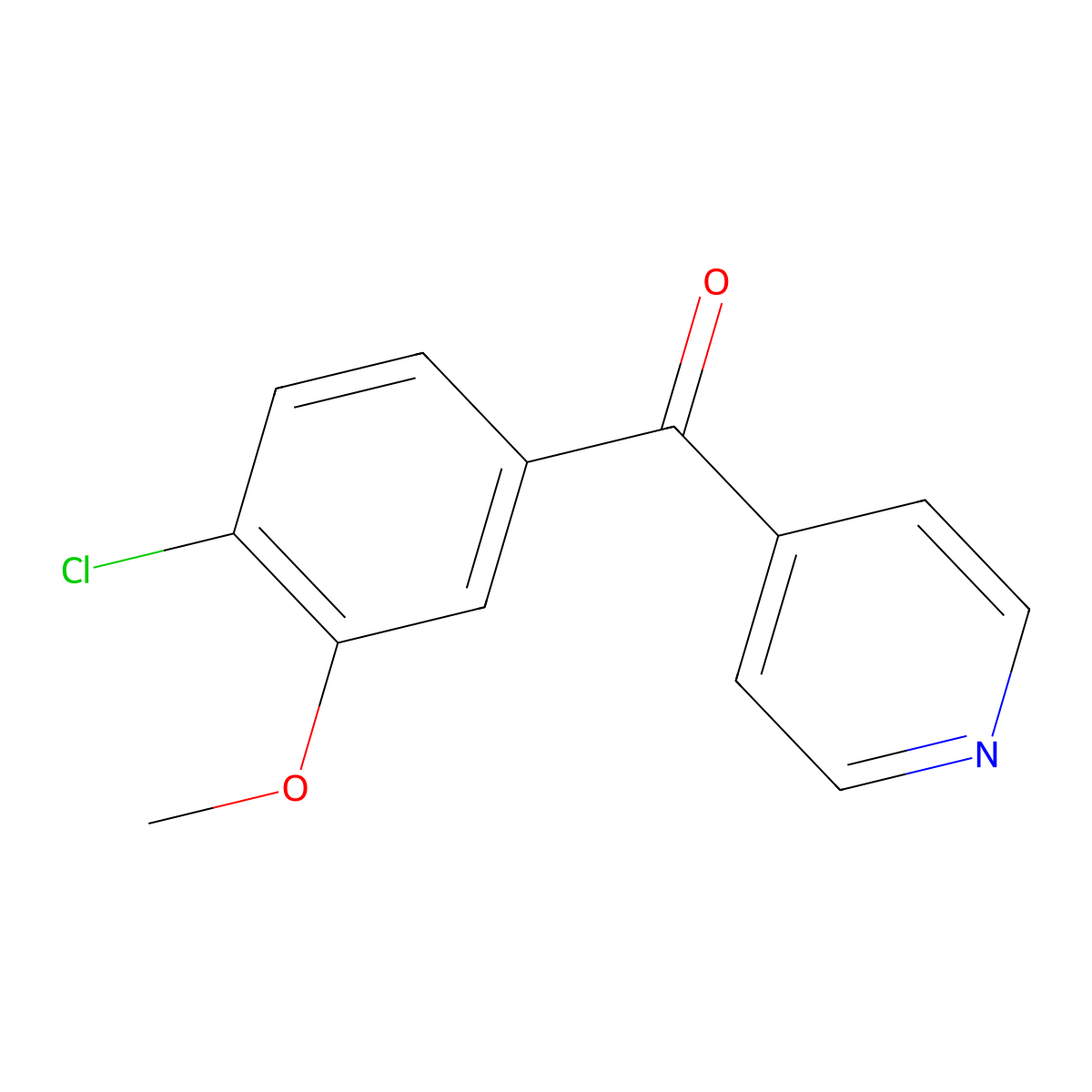 Methanone, (4-chloro-3-methoxyphenyl)-4-pyridinyl- molecular structure, CAS 1261516-27-1