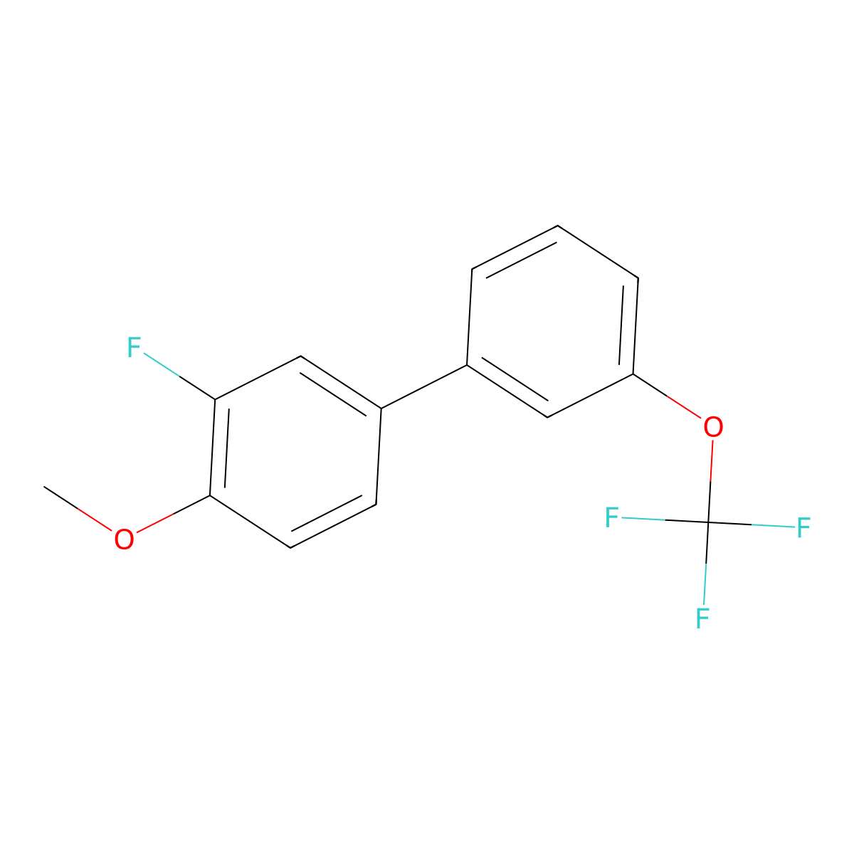 3-Fluoro-4-methoxy-3'-(trifluoromethoxy)-1,1'-biphenyl molecular structure, CAS 1261516-93-1
